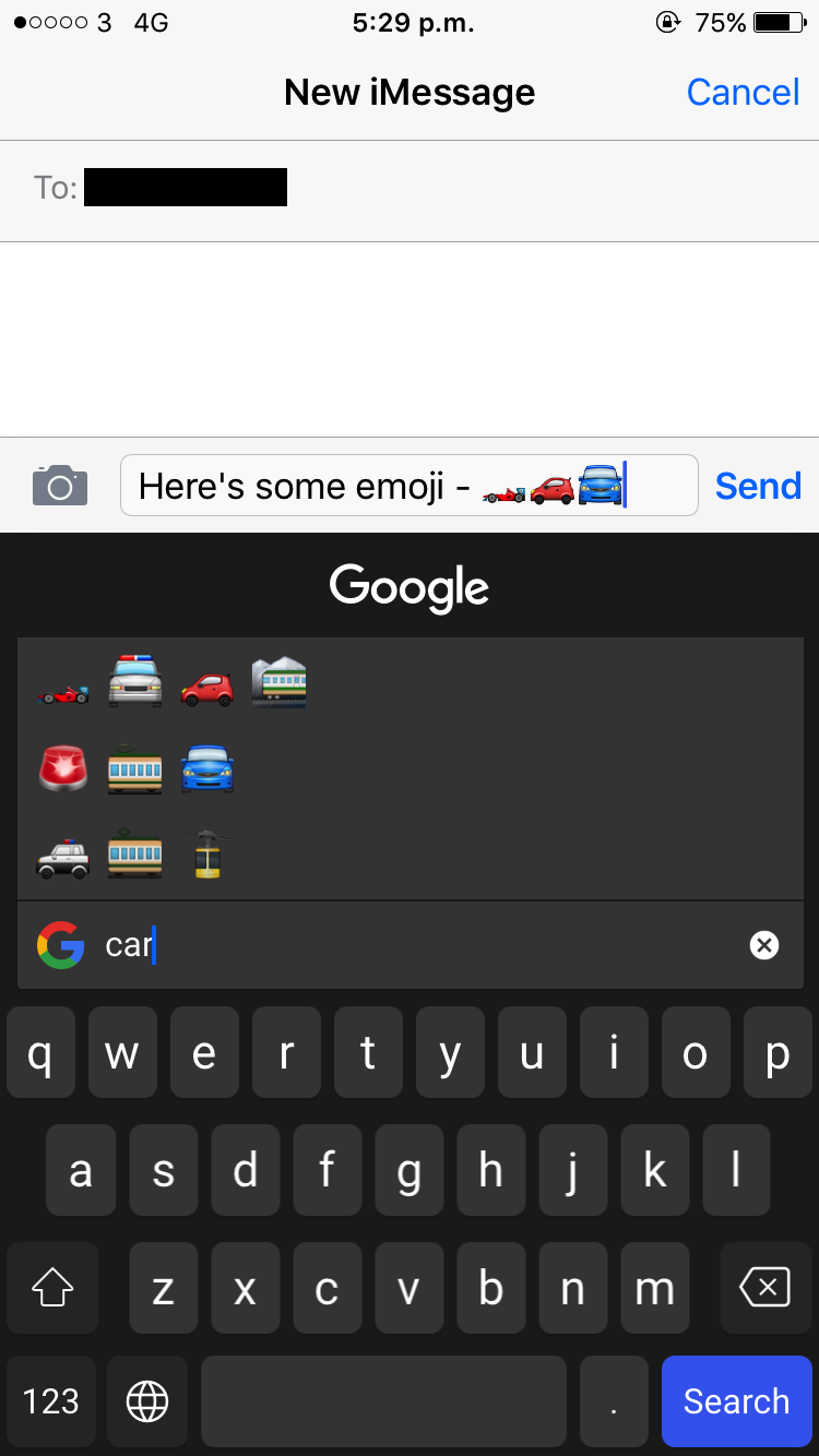 Gboard's emoji search